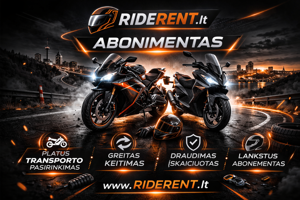 motociklų nuomos abonementai Vilniuje